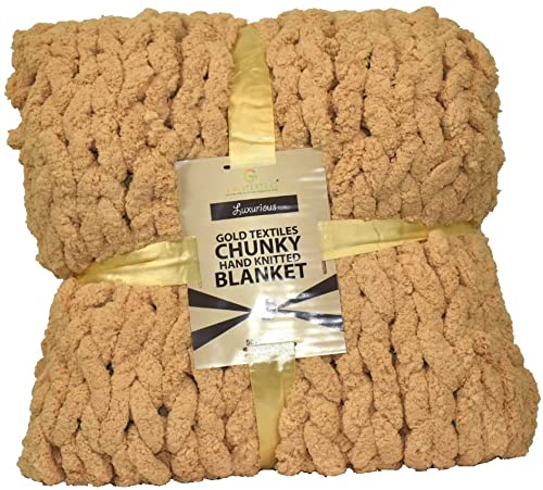 Chunky Knit Blanket Throw  50"x60"  Plush Soft Chenille Knitted Blanket  Warm Crochet Blankets  Cozy for Lounge Sofa, Couch  Bed, Home Decor  Weighted Blanket F.Blossom)