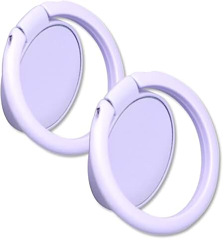 Matte Finish Round Phone Ring Holder Stand, 360° Rotation, Purple