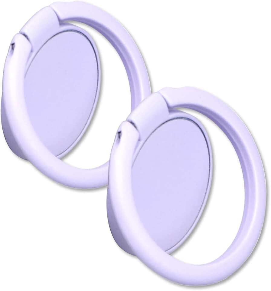 Matte Finish Round Phone Ring Holder Stand, 360° Rotation, Purple