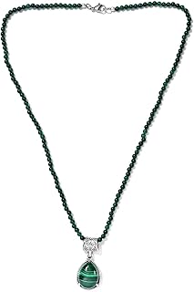 Green Quartzite and Malachite Bead Choker Necklace for Women