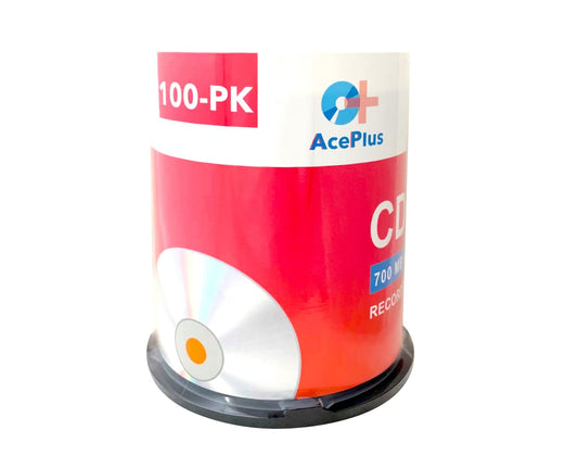 100 Silver CD-R Discs, 52x, 700 MB, Cakebox