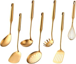 7-Piece Gold Stainless Steel Kitchen Utensil Set