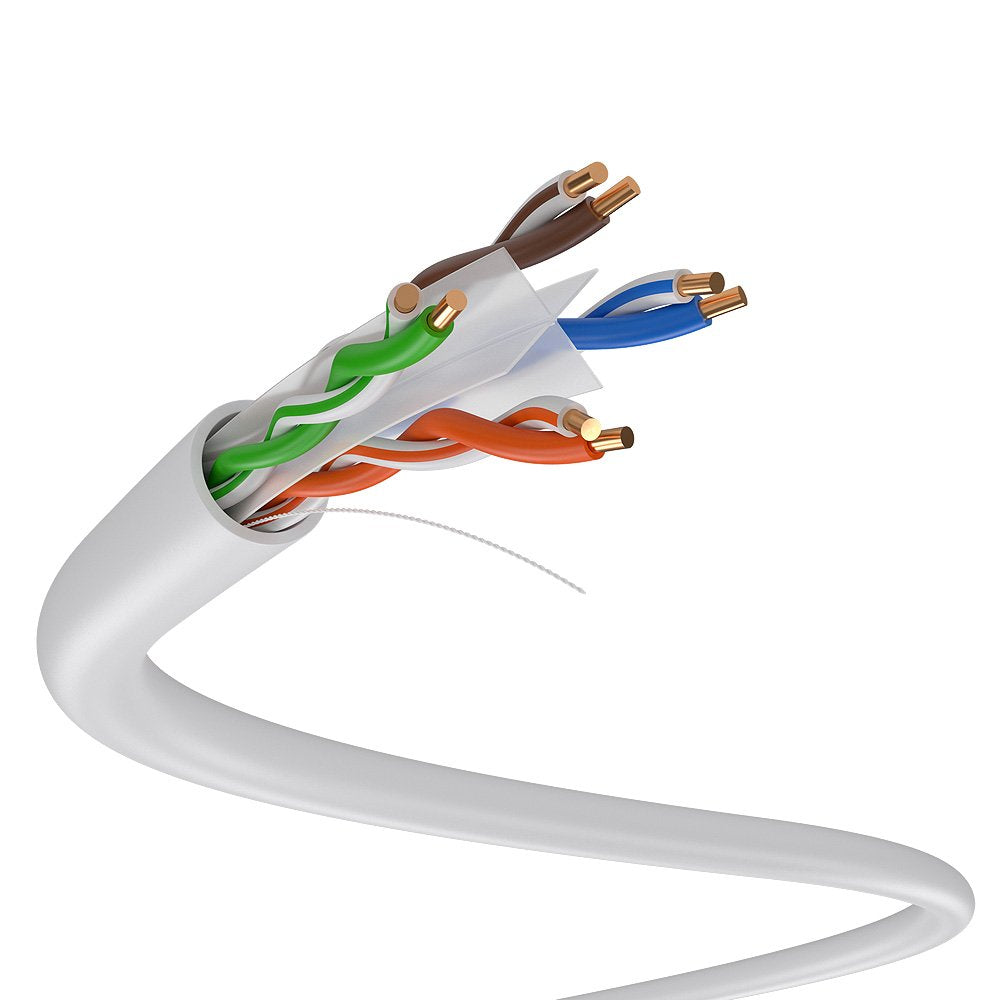 600004 Cat6 Utp Solid Cable 23AWG/Lan Network Ethernet Rj45 Wire - 1000-feet (304.8 Metre) - White