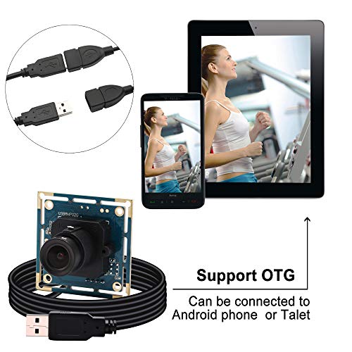 8mp USB Camera Module Webcam Board Module with 3.6mm Lens,2448p USB Web Cam Module with IMX179 Image Sensor,Desktop Computer Compact Mini Web Camera Module for Windows,Raspberry Pi