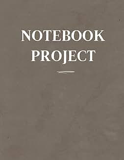 Large Print Black and Blue Project Notebook for Tasks and Ideas