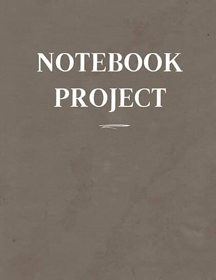 Large Print Black and Blue Project Notebook for Tasks and Ideas