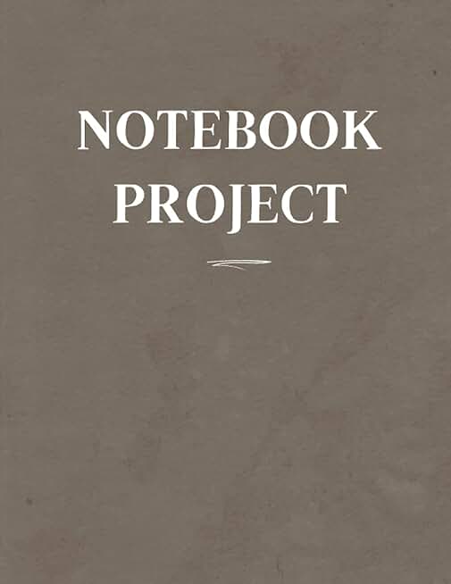 Large Print Black and Blue Project Notebook for Tasks and Ideas