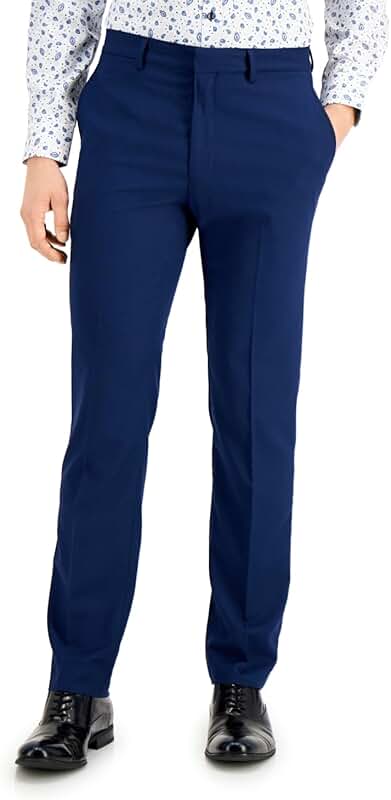 Men's Blue Suit Pants, 36W x 32L