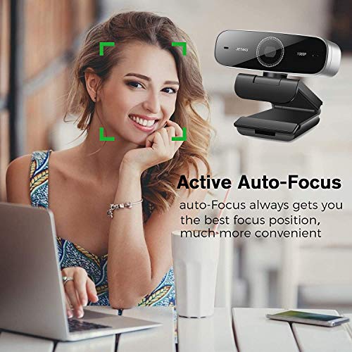 60Fps Autofocus Webcam-HD 1080P Computer Camera with Microphone for Desktop,Streaming Webcam with Beauty Effect for Gaming Conferencing,Web Camera Mac Windows PC Laptop Xbox Skype OBS Twitch YouTube