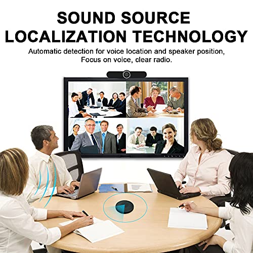 Bluetooth Speakerphone with 6 Mics, Enhanced Voice Pickup, Conference Speaker, 360 Voice Pickup for Home Office, Zoom, Skype, Video Games, Live Streaming