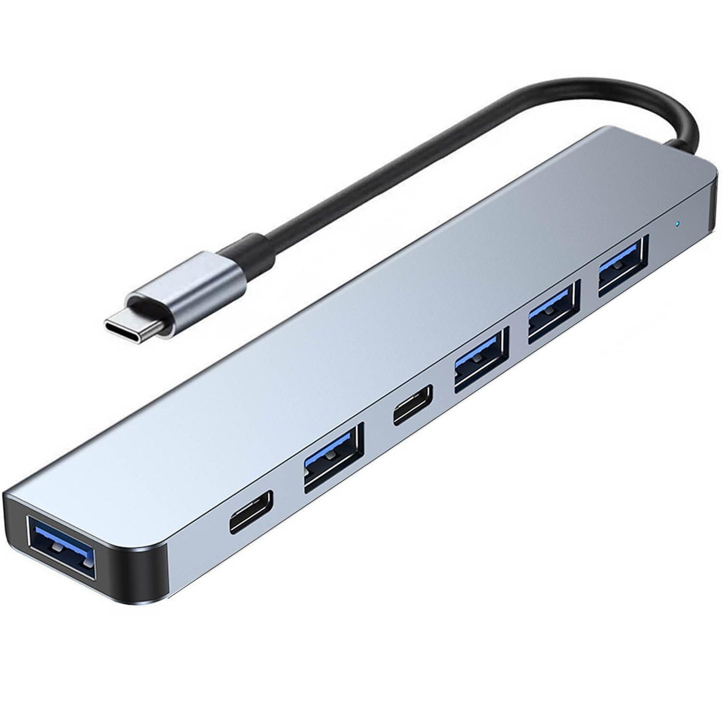 7-in-1 Aluminum USB C Hub with Power Port