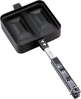 Black Aluminum Hot Sandwich Maker for Camping