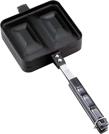 Black Aluminum Hot Sandwich Maker for Camping