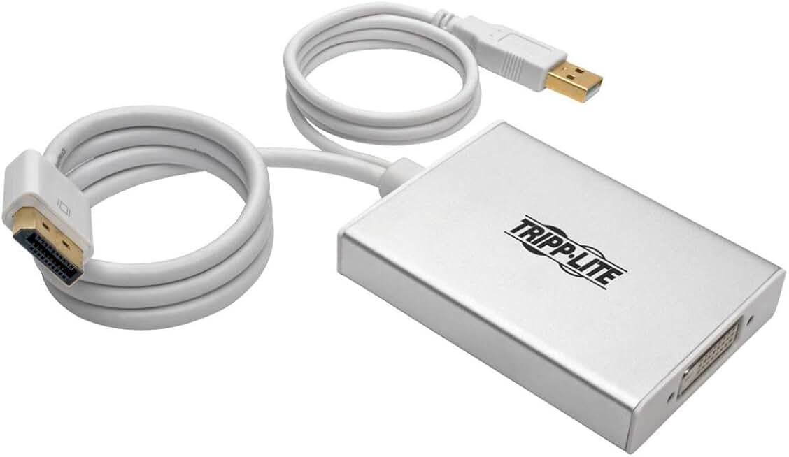 6-inch DisplayPort to DVI active video adapter