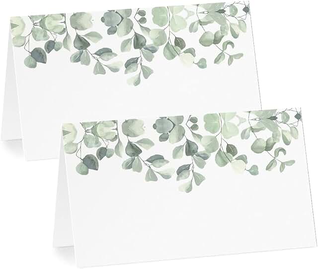 Eucalyptus Tent Cards for Food Labels and Decor
