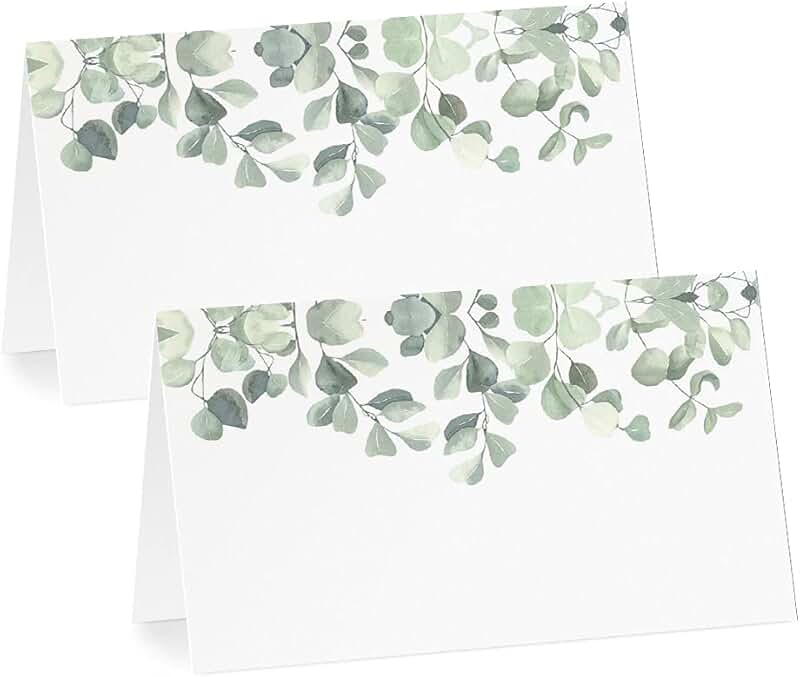 Eucalyptus Tent Cards for Food Labels and Decor