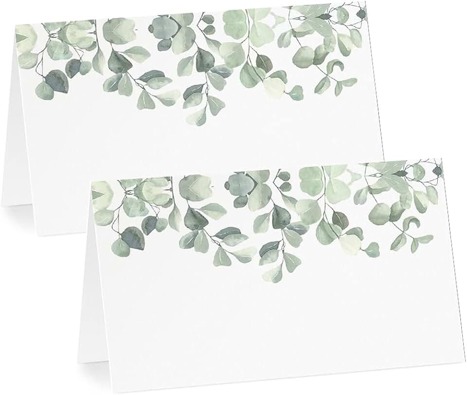Eucalyptus Tent Cards for Food Labels and Decor