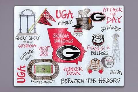 Magnolia Lane Georgia Bulldogs Tempered Glass Board