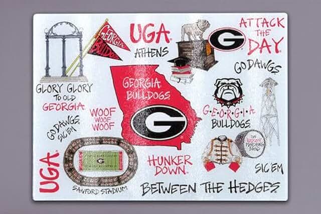 Magnolia Lane Georgia Bulldogs Tempered Glass Board
