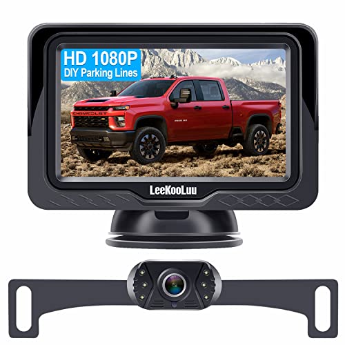 Backup camera rear view monitor kit HD 1080P for car truck minivan waterproof night vision