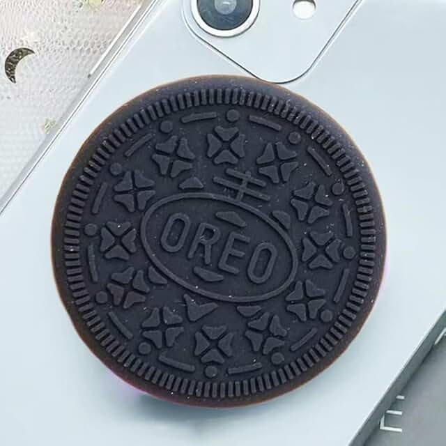 Cute Black Cookie Phone Grip for Women