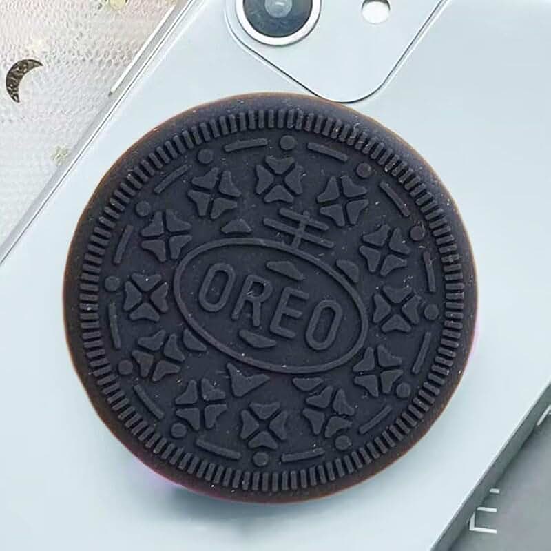 Cute Black Cookie Phone Grip for Women
