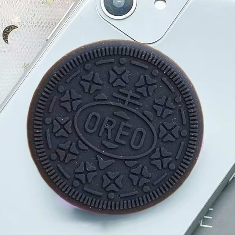 Cute Black Cookie Phone Grip for Women