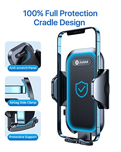 (2022 Upgraded) Car Phone Mount [Military Sturdy, Firmly Grip & Never Slip] Air Vent Cell Phone Holder Car, Ultra Stable, Easy Used, Compatible with iPhone 14 13 12 Pro Max Android Samsung