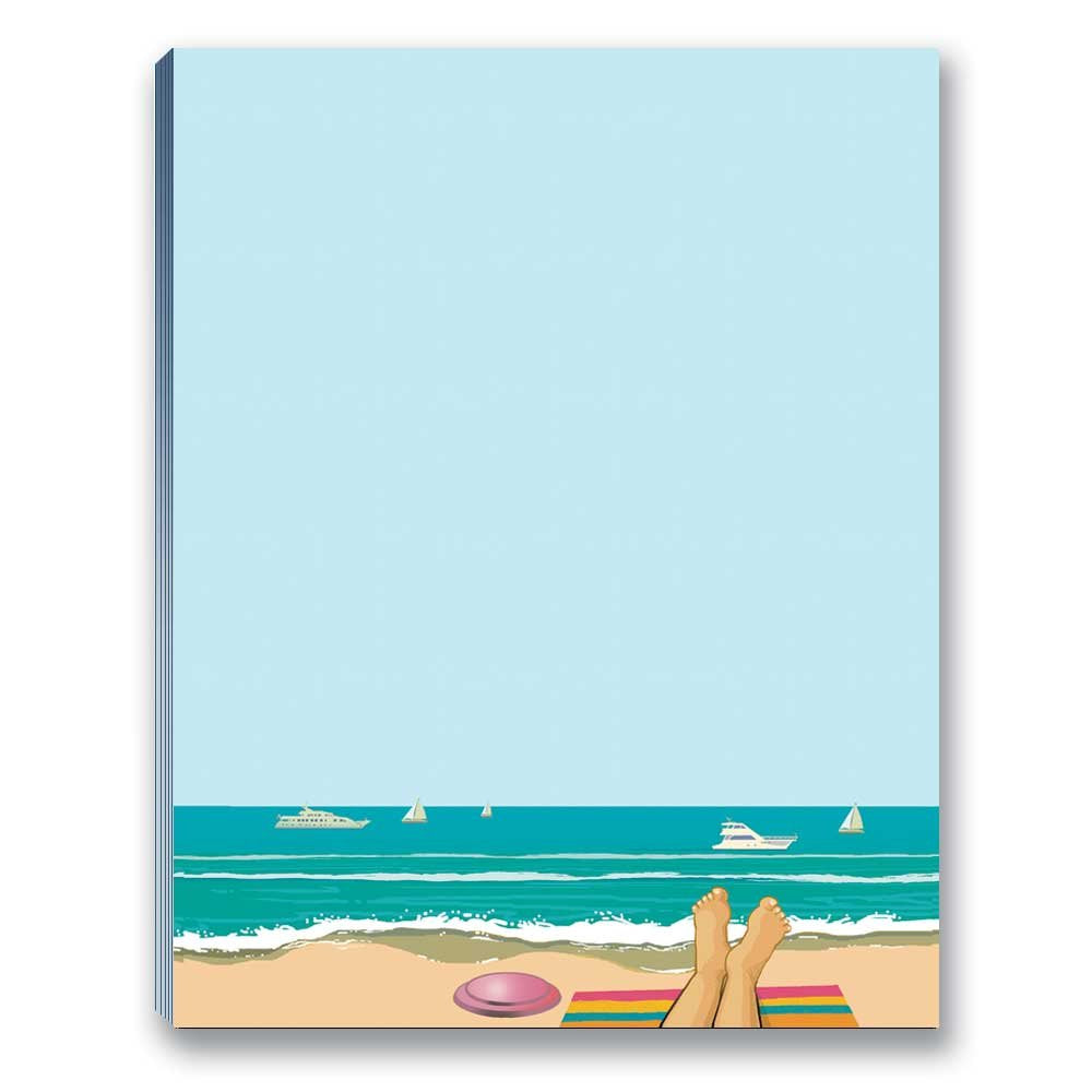 Set of four beach-themed notepads made in the USA
