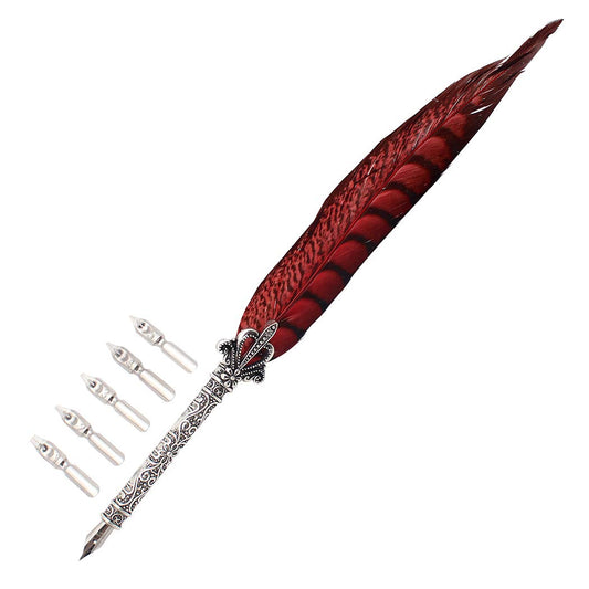 Antique Metal Dip Pen with 5 Extra Nibs