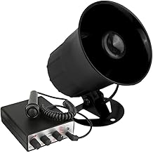6-Tone Car Siren and PA System with Microphone