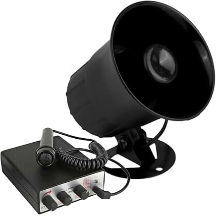 6-Tone Car Siren and PA System with Microphone