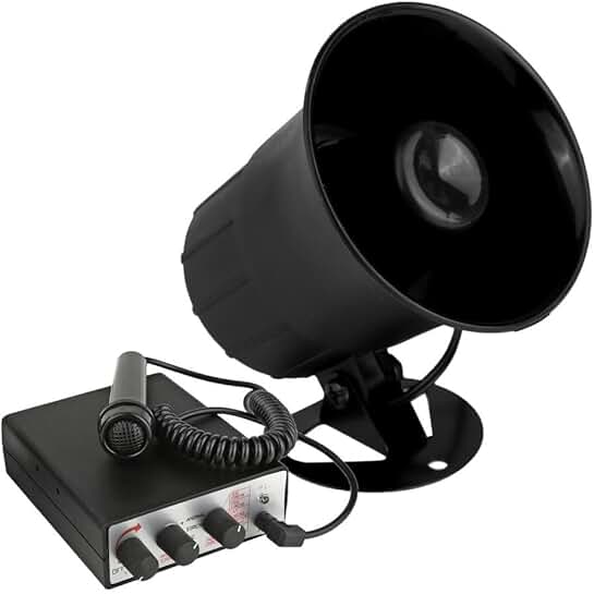 6-Tone Car Siren and PA System with Microphone