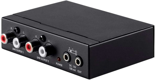 Multizone RJ45 to RCA Converter in Black