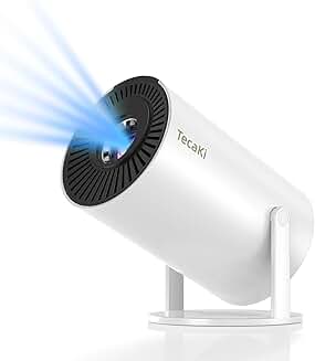 Mini Portable 1080P Projector with WiFi, Bluetooth, and Auto Focus