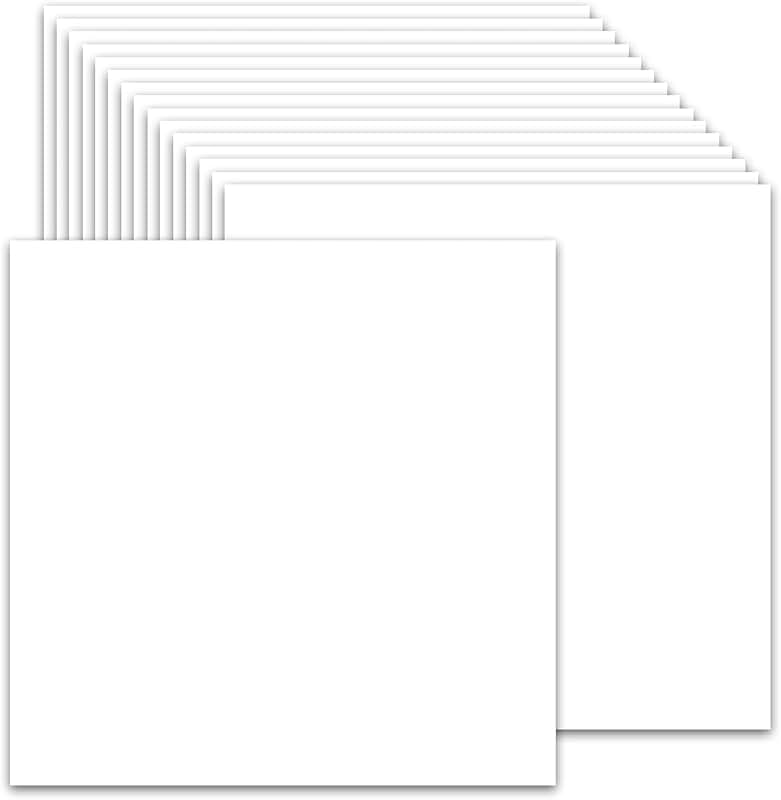 50 Sheets White 12x12 Cardstock, 80lb for Crafts and Invitations