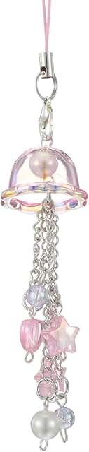 Jellyfish Beaded Phone Charm with Star and Heart