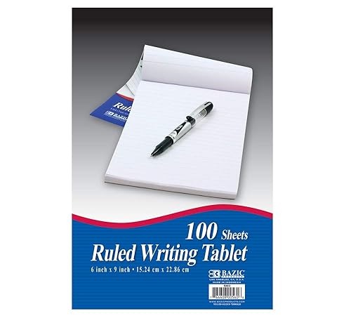 6x9 Inch Lined Memo Notebook, 100 Sheets