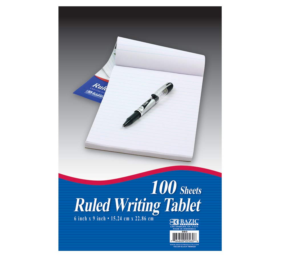 6x9 Inch Lined Memo Notebook, 100 Sheets
