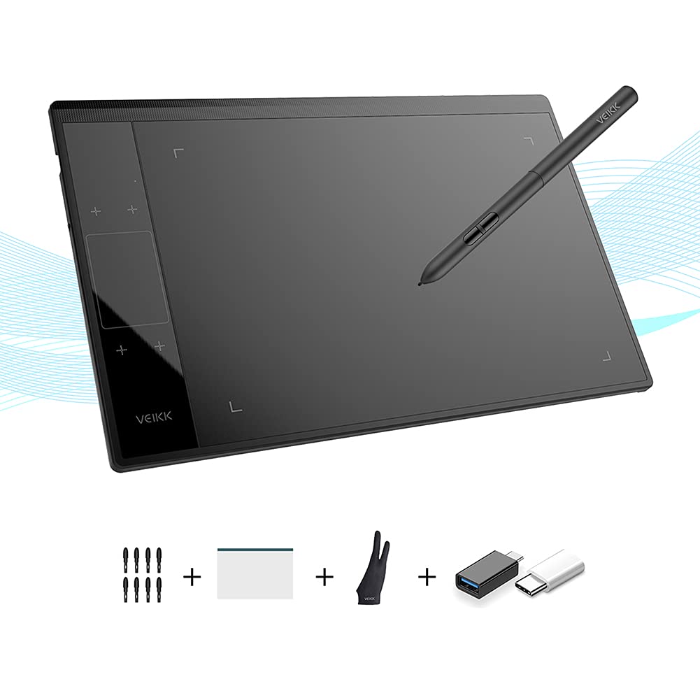 A30 V2 Drawing Tablet 10x6 Inch Graphics Tablet with Battery-Free Pen and 8192 Professional Levels Pressure