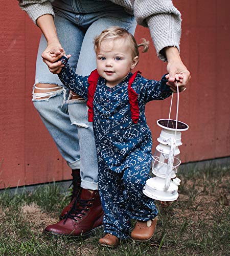 Girl's Romper Jumpsuit, 100%  Cotton One-Piece Coverall, Holiday in The Stars, 3-6 Months