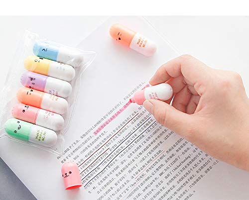 Mini Pill-Shaped Highlighter Pen Set for Writing and Drawing