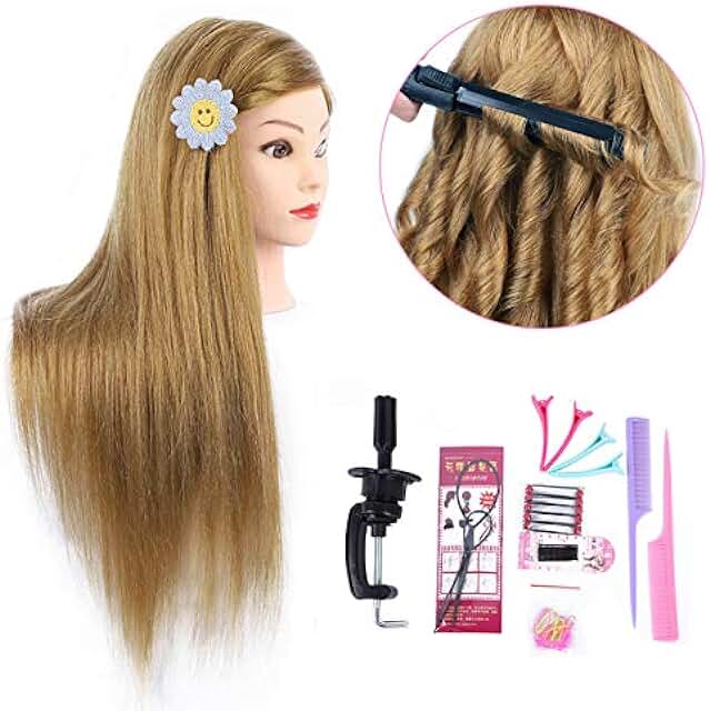 26-Inch Makeup Mannequin Head with Long Straight Hair