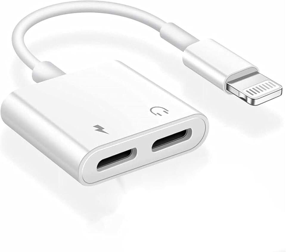 iPhone Headphone and Charger Splitter Adapter