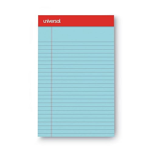 Colored perforated note pads, 5 x 8, blue, 50 sheets