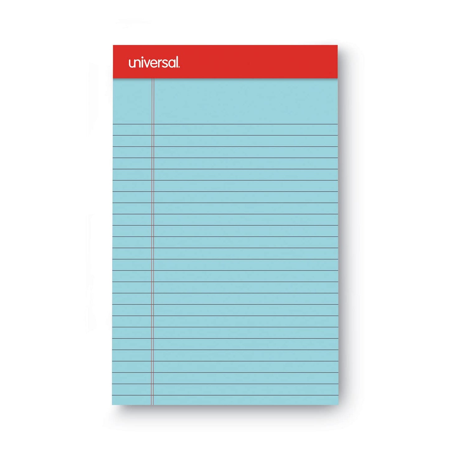 Colored perforated note pads, 5 x 8, blue, 50 sheets