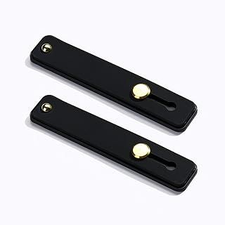Two Black Phone Grip Straps for Smartphones