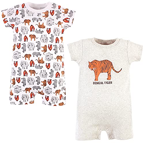 Unisex Baby  Cotton Rompers, Endangered Tiger, 0-3 Months