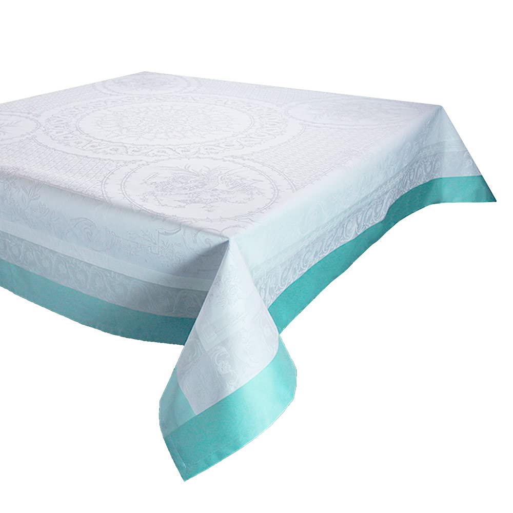 Thiebaut Jardin De La Reine Tablecloth, 69"x143", Celadon