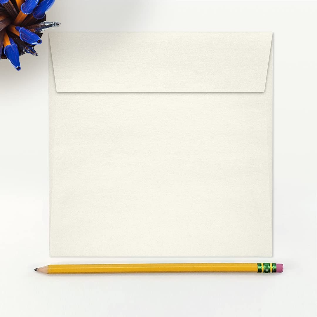 Square Quartz Metallic Invitation Envelopes, 50 Pack